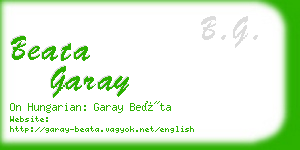 beata garay business card